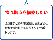 物流拠点を構築したい